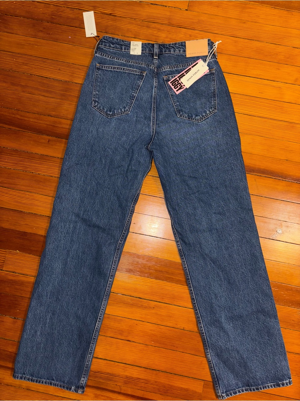 Denim Forum Blue Curved-Fit Baggy Jeans - Picture 2 of 4
